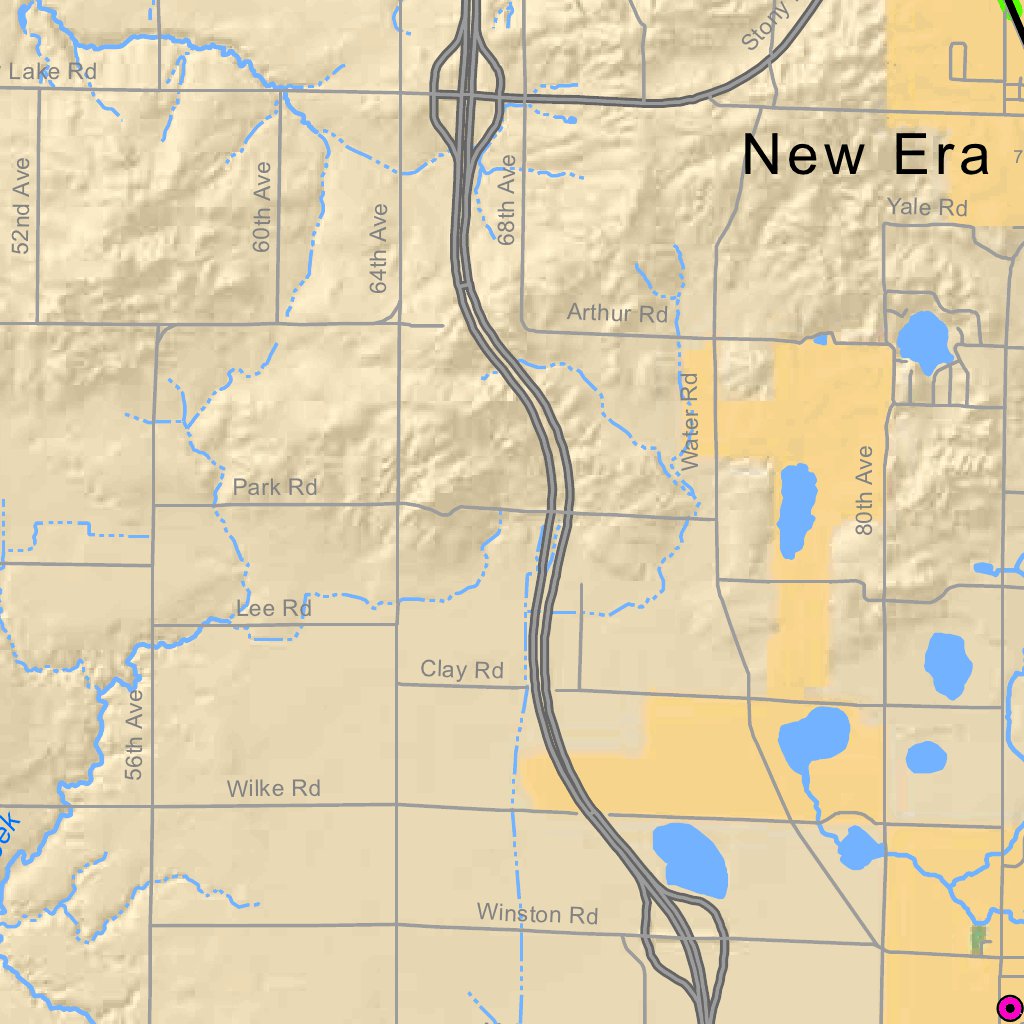 HartMontague Trail State Park Map by West Michigan Trails and