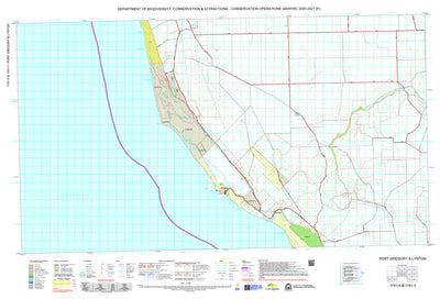 Western Australia Department of Biodiversity, Conservation and Attractions (DBCA) COG Series Map 1741-14: Port Gregory and Lynton digital map