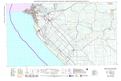 Western Australia Department of Biodiversity, Conservation and Attractions (DBCA) COG Series Map 1840-23: Geraldton and Walkaway digital map