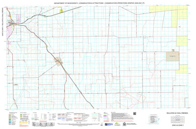 Western Australia Department of Biodiversity, Conservation and Attractions (DBCA) COG Series Map 2040-14: Mullewa and Challymenda digital map