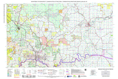 Western Australia Department of Biodiversity, Conservation and Attractions (DBCA) COG Series Map 2130-23: Bridgetown and Boyup Brook digital map
