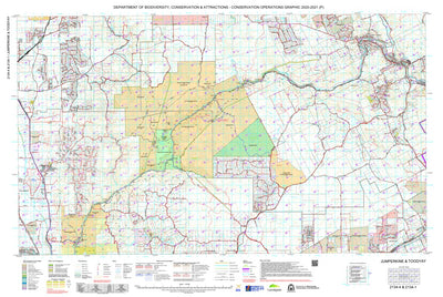 Western Australia Department of Biodiversity, Conservation and Attractions (DBCA) COG Series Map 2134-14: Jumperkine and Toodyay digital map