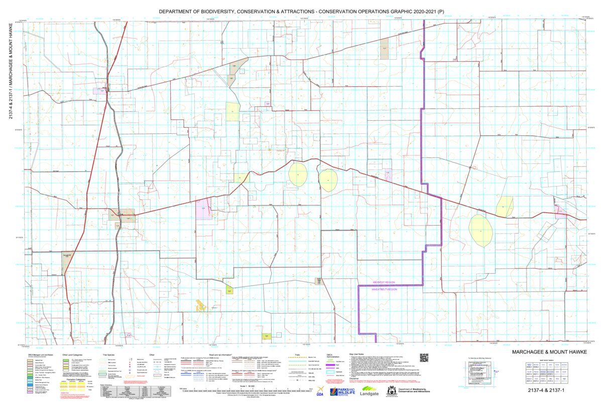 COG Series Map 2137-14: Marchagee and MountHawke by Western Australia ...