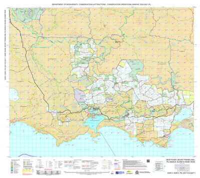 Western Australia Department of Biodiversity, Conservation and Attractions (DBCA) COG Series Map 2228-23: Deep River Mt Frankland Saddle Is and Rame Head digital map