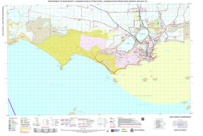 Western Australia Department of Biodiversity, Conservation and Attractions (DBCA) COG Series Map 3230-23: Lake Gore and Esperance digital map