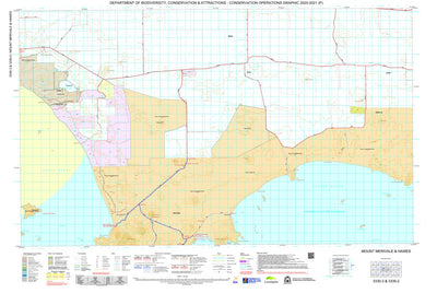Western Australia Department of Biodiversity, Conservation and Attractions (DBCA) COG Series Map 3330-23: Mount Merivale and Hawes digital map