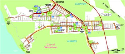 Western Australia Department of Transport City of Wanneroo - Alkimos Walking Cycling digital map