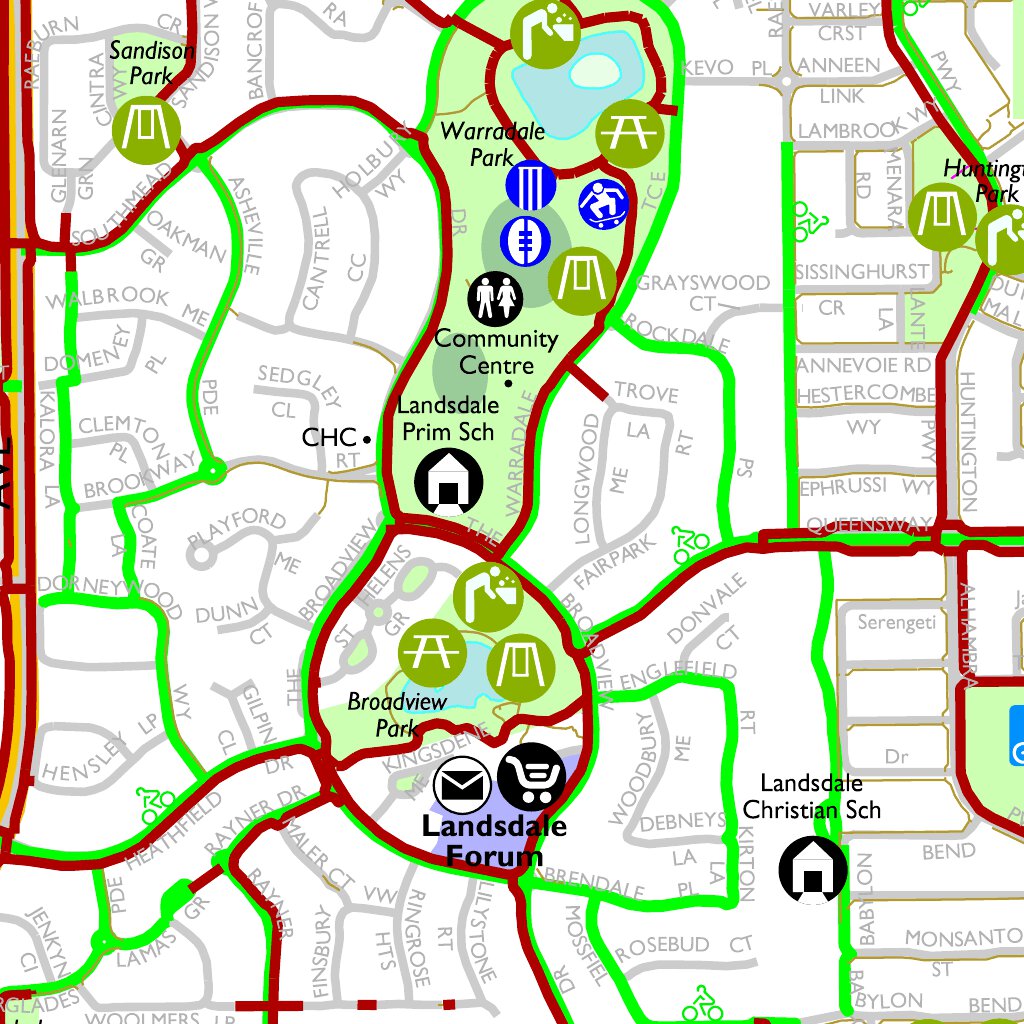 City of Wanneroo - South Walking Cycling Map by Western Australia ...