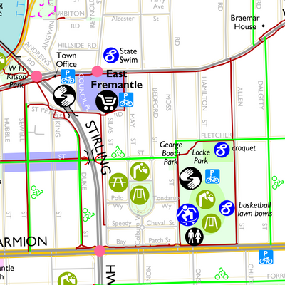Fremantle Traffic Bridge Closure - South map - Walk, wheel, ride. Preview 2