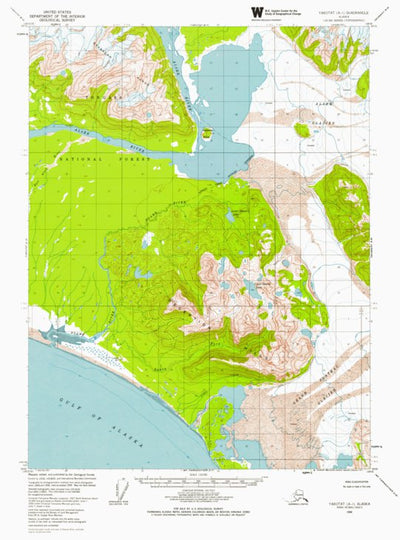 Western Michigan University AK-YAKUTAT A1: Authoritative US Topos 1959 digital map