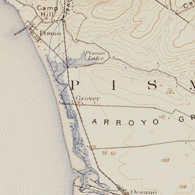 Western Michigan University CA-ARROYO GRANDE: Authoritative US Topos Historic 1897 digital map