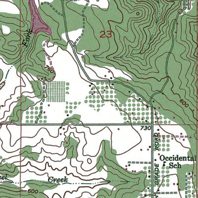 Western Michigan University CA-Camp Meeker: Authoritative US Topos 1954 digital map
