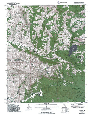 Western Michigan University CA-La Honda: Authoritative US Topos 1991 digital map