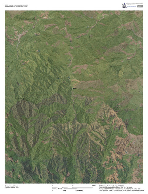 Western Michigan University CA-Mustang Peak: GeoChange 1953-2012 digital map