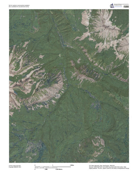 Western Michigan University CO-West Beckwith Peak: GeoChange 1963-2011 digital map