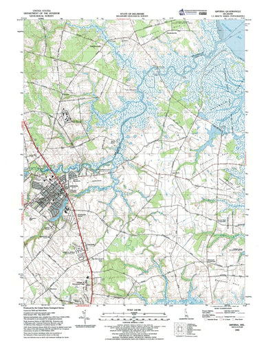 Western Michigan University DE-Smyrna: Authoritative US Topos 1993 digital map