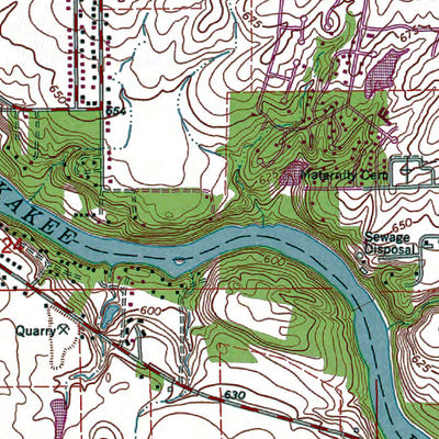 Western Michigan University IL-Bourbonnais: Authoritative US Topos 1963 digital map