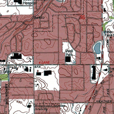 Western Michigan University IL-Harvey: Authoritative US Topos 1993 digital map