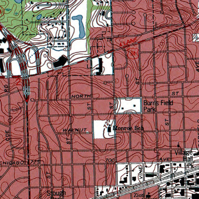Western Michigan University IL-Hinsdale: Authoritative US Topos 1993 digital map