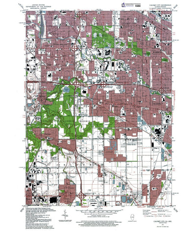 Western Michigan University IL-IN-Calumet City: Authoritative US Topos 1991 digital map