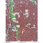 Western Michigan University IL-River Forest: Authoritative US Topos 1993 digital map