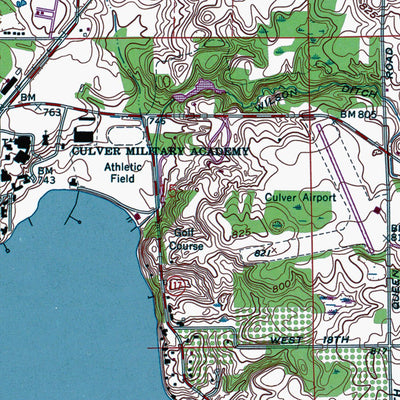 Western Michigan University IN-Culver: Authoritative US Topos 1962 digital map