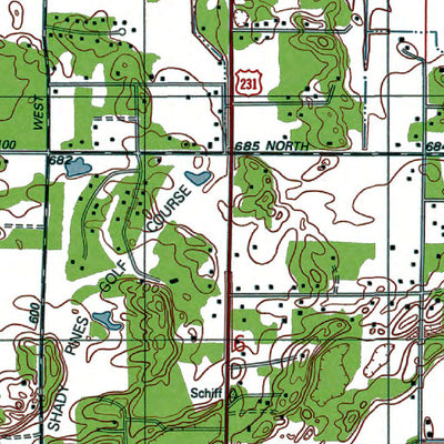 Western Michigan University IN-De Motte: Authoritative US Topos 1992 digital map