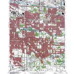 Western Michigan University IN-Highland: Authoritative US Topos 1991 digital map