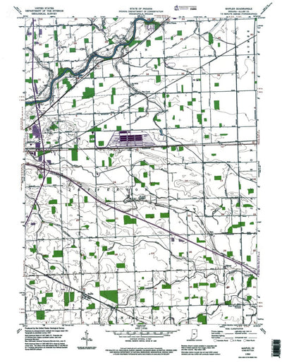 Western Michigan University IN-Maples: Authoritative US Topos 1992 digital map