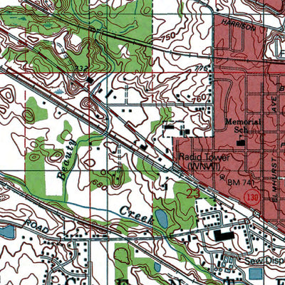 Western Michigan University IN-Valparaiso: Authoritative US Topos 1992 digital map