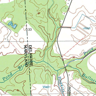 Western Michigan University MD-DE-Burrsville: Authoritative US Topos 1993 digital map