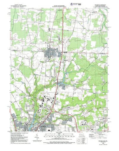 Western Michigan University MD-DE-Delmar: Authoritative US Topos 1992 digital map