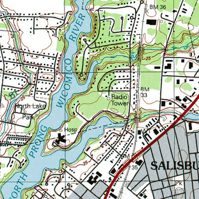 Western Michigan University MD-DE-Delmar: Authoritative US Topos 1992 digital map