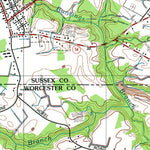 Western Michigan University MD-DE-Selbyville: Authoritative US Topos 1992 digital map