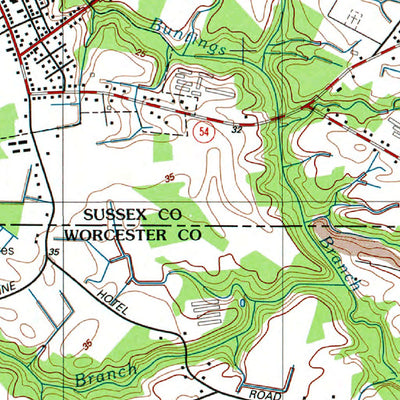 Western Michigan University MD-DE-Selbyville: Authoritative US Topos 1992 digital map