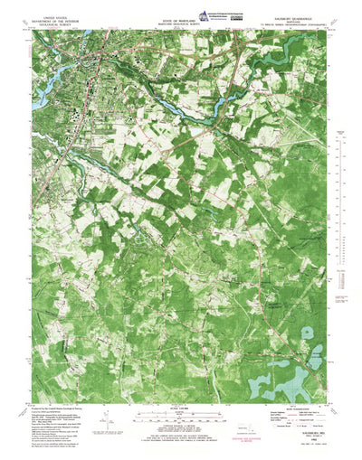 Western Michigan University MD-Salisbury: Authoritative US Topos 1982 digital map
