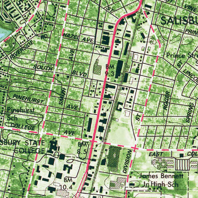 Western Michigan University MD-Salisbury: Authoritative US Topos 1982 digital map
