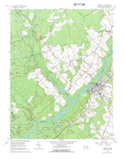 Western Michigan University MD-Snow Hill: Authoritative US Topos 1966 digital map