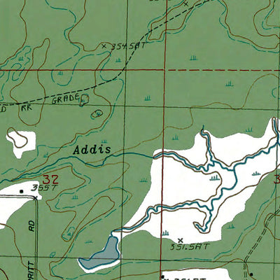 Western Michigan University MI-Addis Creek: Authoritative US Topos 1983 digital map
