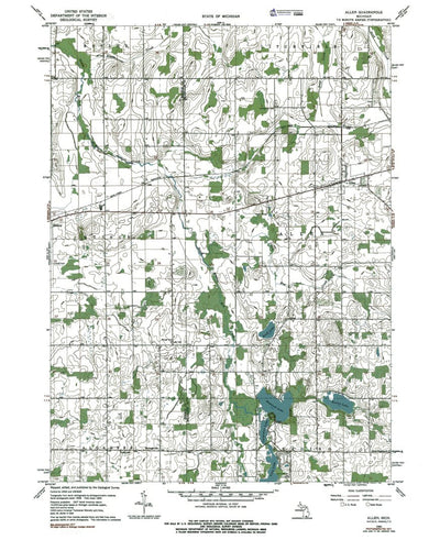 Western Michigan University MI-Allen: Authoritative US Topos 1977 digital map