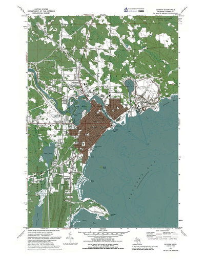 Western Michigan University MI-Alpena: Authoritative US Topos 1971 digital map