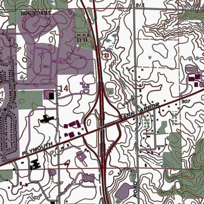 Western Michigan University MI-Ann Arbor East: Authoritative US Topos 1965 digital map