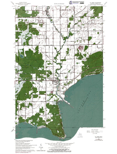 Western Michigan University MI-Au Gres: Authoritative US Topos 1966 digital map
