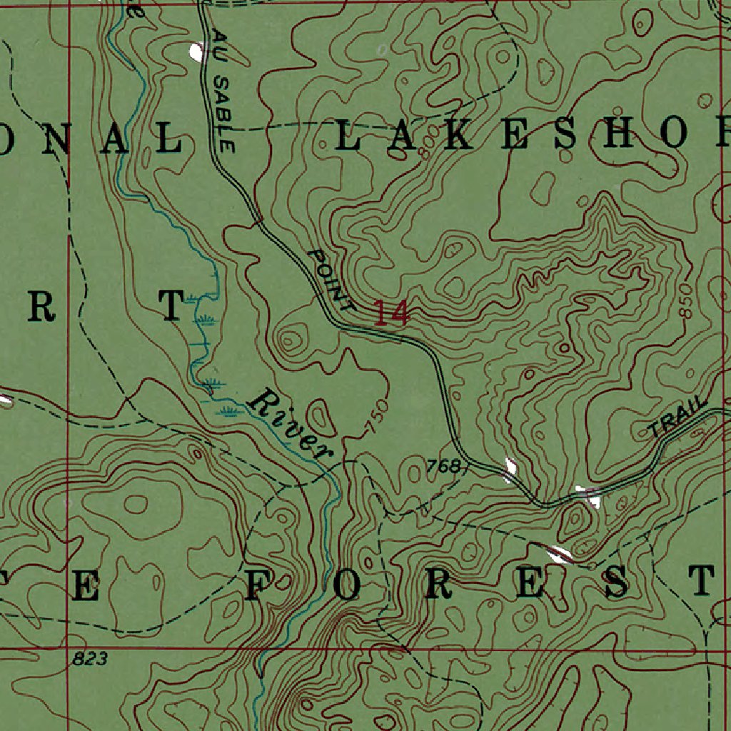 MI-Au Sable Point: Authoritative US Topos 1966 Map by Western Michigan ...