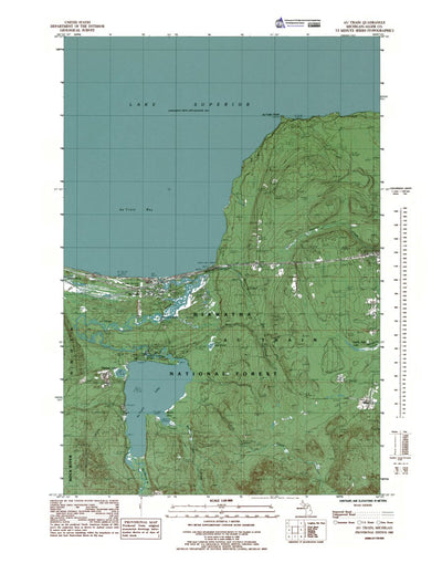 Western Michigan University MI-Au Train: Authoritative US Topos 1985 digital map