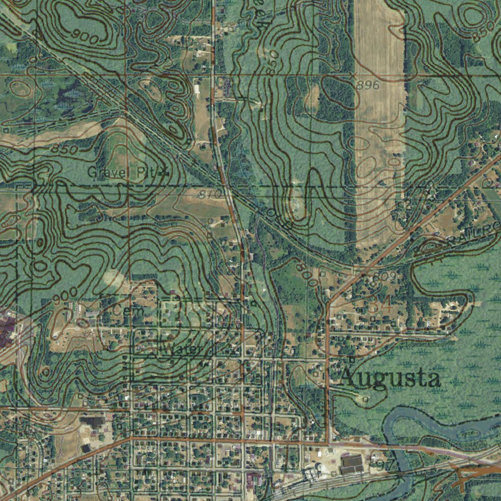 MIAugusta GeoChange 19802012 Map by Western Michigan University