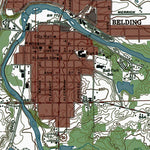 Western Michigan University MI-Belding: Authoritative US Topos 1972 digital map