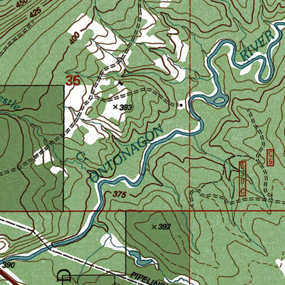 Western Michigan University MI-Bergland: Authoritative US Topos 1999 digital map