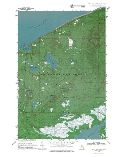 Western Michigan University MI-Betsy Lake North: Authoritative US Topos 1968 digital map
