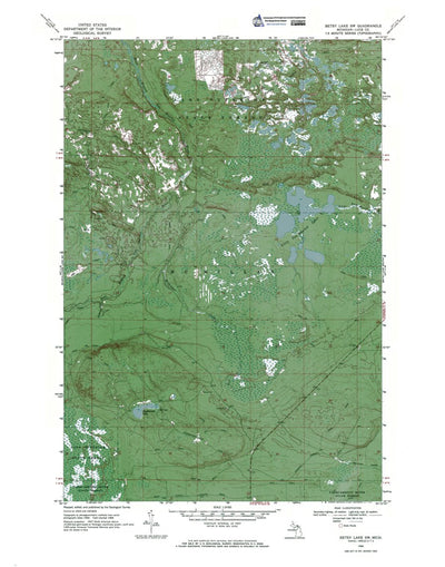 Western Michigan University MI-Betsy Lake SW: Authoritative US Topos 1968 digital map